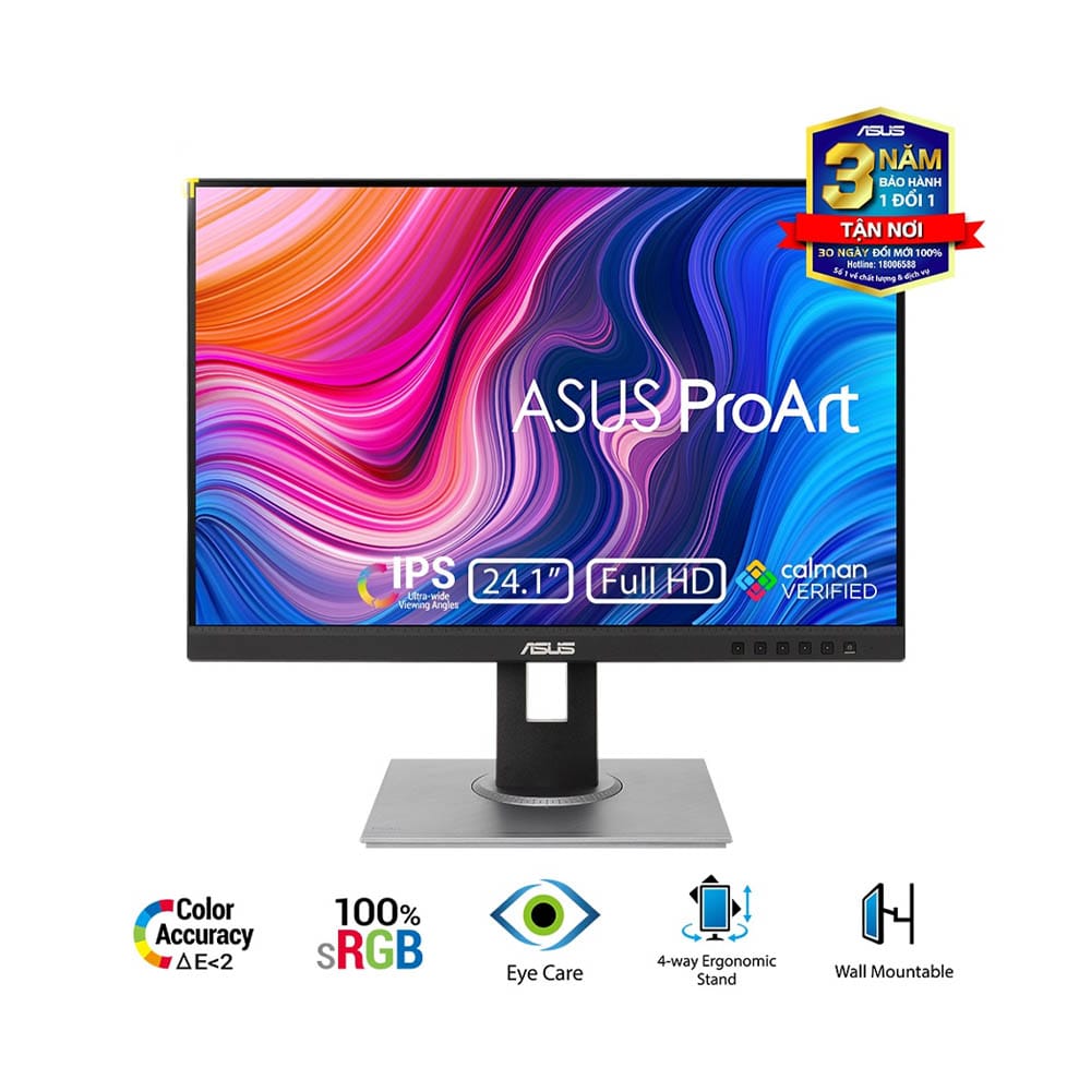 Màn Hình Đồ Họa ASUS ProArt PA248QV (24.1 inch - WUXGA - IPS - 75Hz - 5ms - VRR - Speaker - CalmanVERIFIED